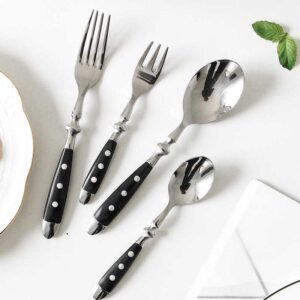 Vintage Riveted Stainless Steel Cutlery Set
