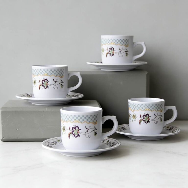 Vintage Pastoral Floral Melamine Dinnerware Set