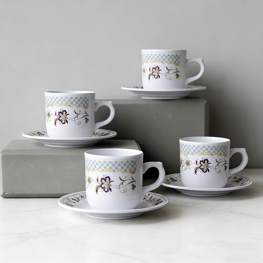 Vintage Pastoral Floral Melamine Dinnerware Set