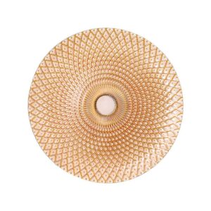 Luxury Iridescent 3D Diamond Glass Charger Plates