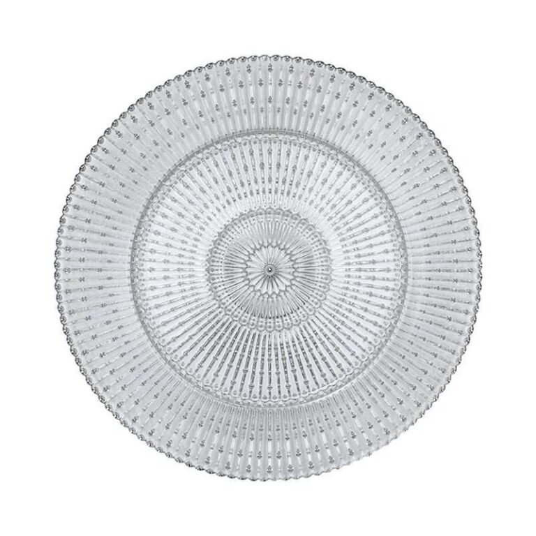 Luxury Vintage Radial Beaded Glass Charger Plates
