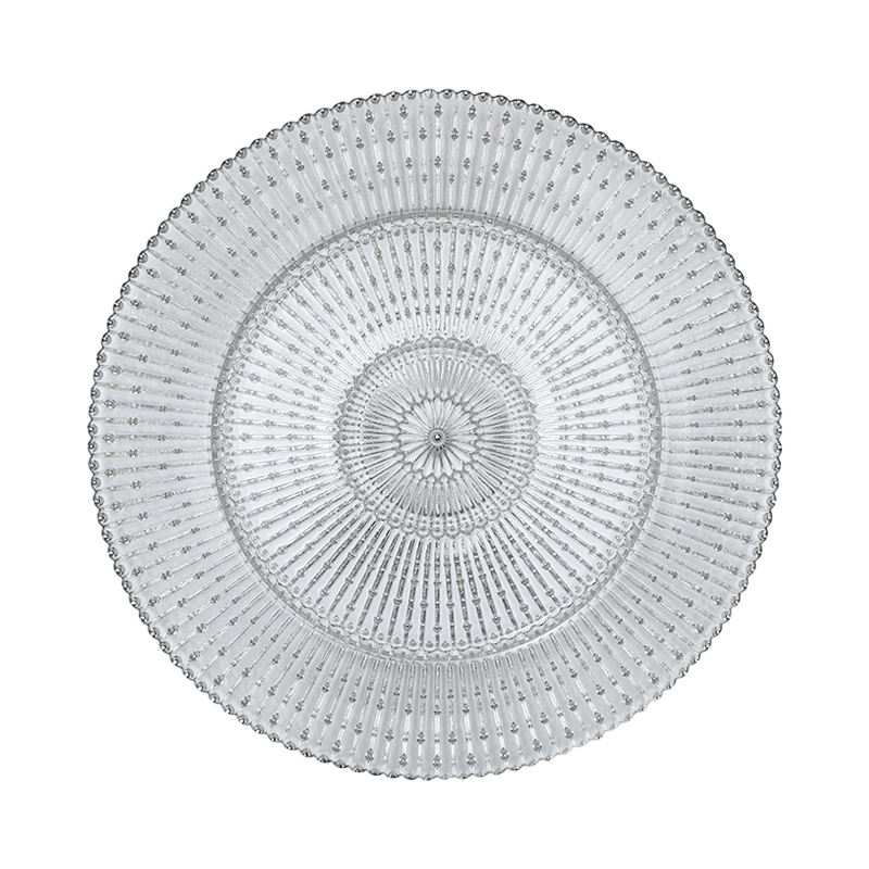 Luxury Vintage Radial Beaded Glass Charger Plates