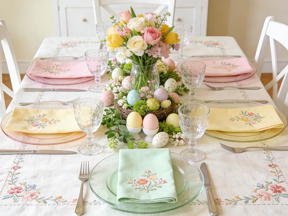 easter dinnerware
