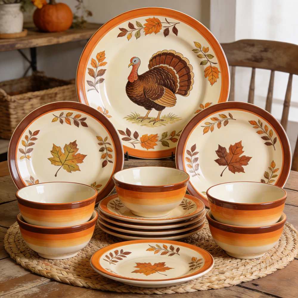 thanksgiving dinnerware sets