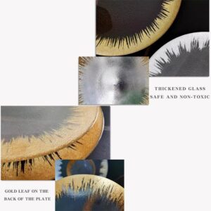 Luxury Gold Foil Radial Glass Charger Plate