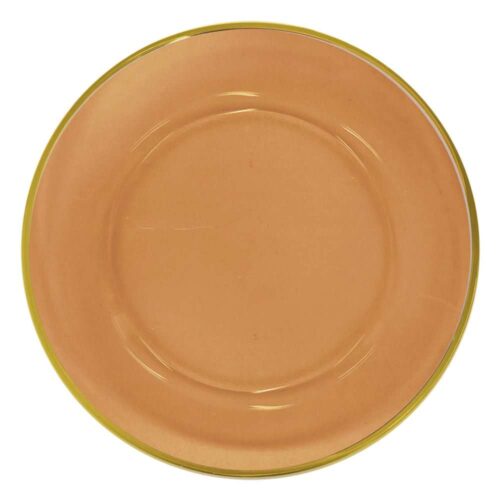 Minimalist Luxury Gold Rimmed Glass Charger Plate