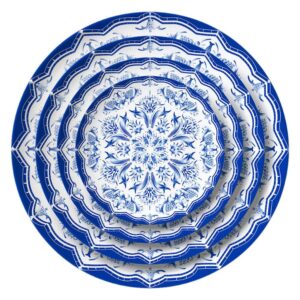 Vintage Blue & White Porcelain Dinnerware Set