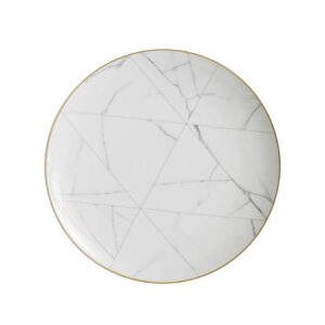 Luxury Marble Patterned Gold Rimmed Bone China Dinnerware Set