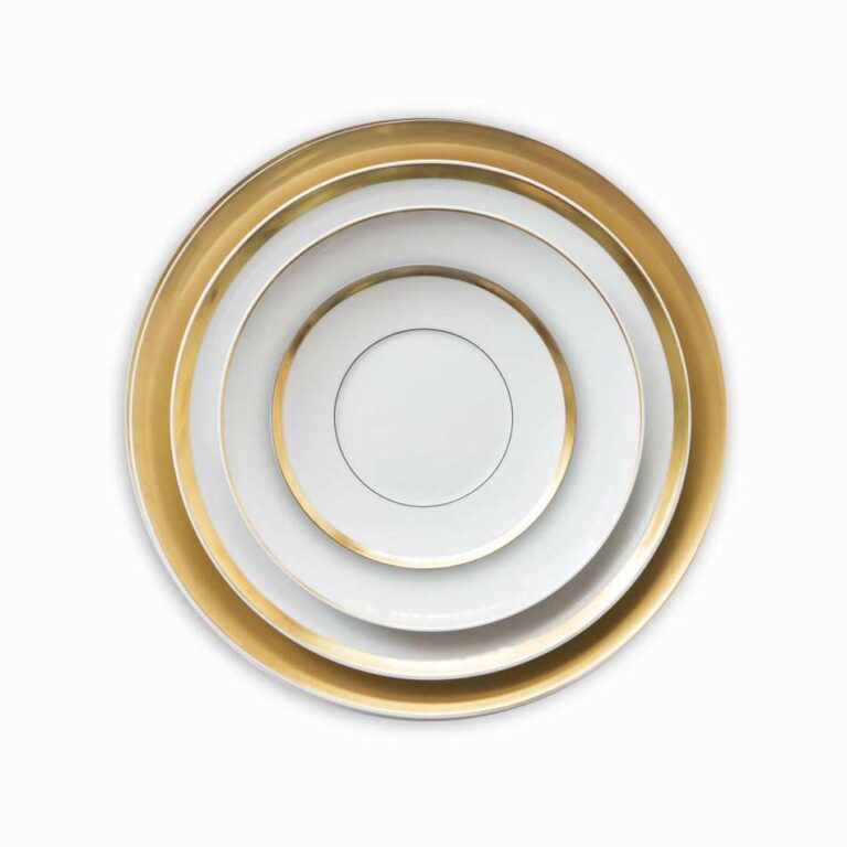 Classic Double Gold Rimmed Bone China Dinnerware Set