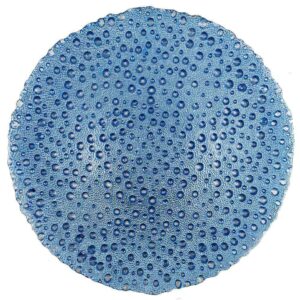 Dreamy Water Blue Hammered Glass Charger Plate