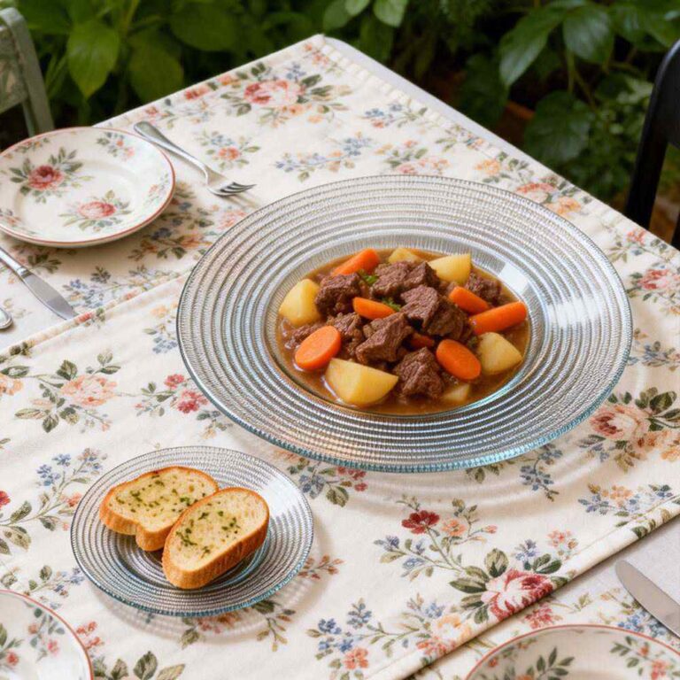 Luxury Iridescent Concentric Ribbed Glass Charger Plate