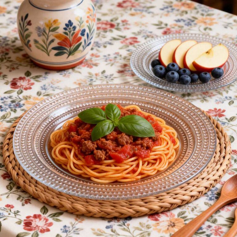 Luxury Concentric Beaded Pattern Clear Glass Charger Plate