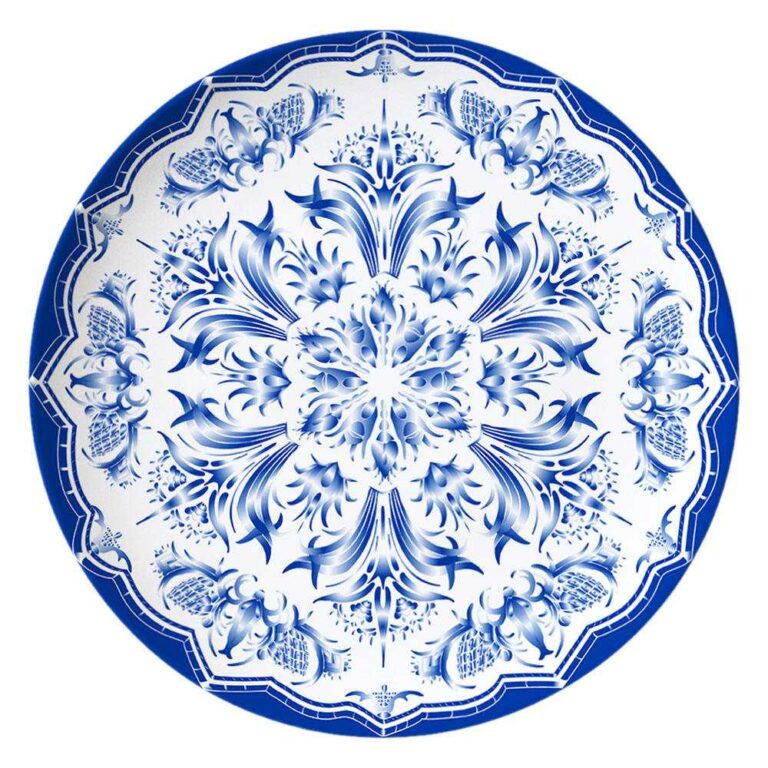 Vintage Blue & White Porcelain Dinnerware Set