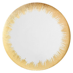 Luxury Gold Foil Radial Glass Charger Plate