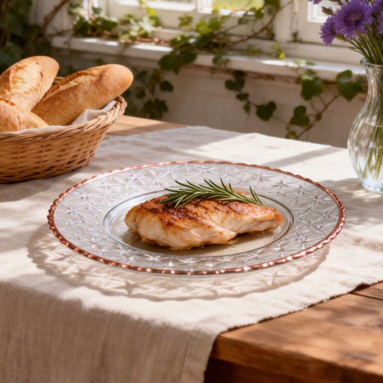 Luxury Gold Rimmed Starburst Pattern Glass Charger Plate