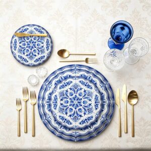 Vintage Blue & White Porcelain Dinnerware Set