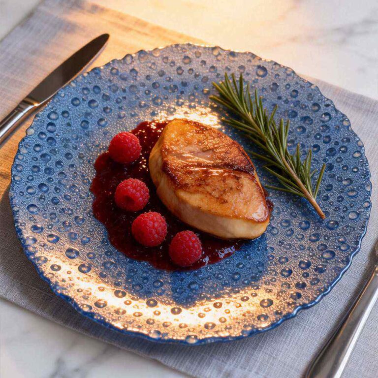 Dreamy Water Blue Hammered Glass Charger Plate