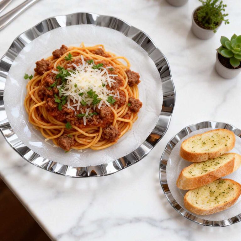 Luxury Gold Rimmed Wavy Hammered Glass Charger Plate
