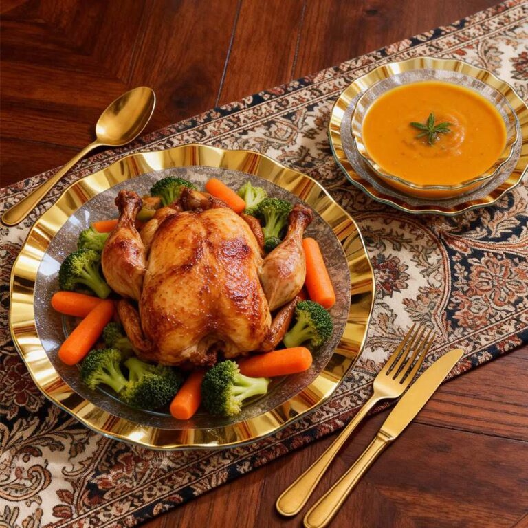 Luxury Gold Rimmed Wavy Hammered Glass Charger Plate