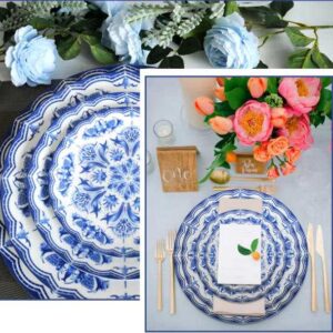 Vintage Blue & White Porcelain Dinnerware Set