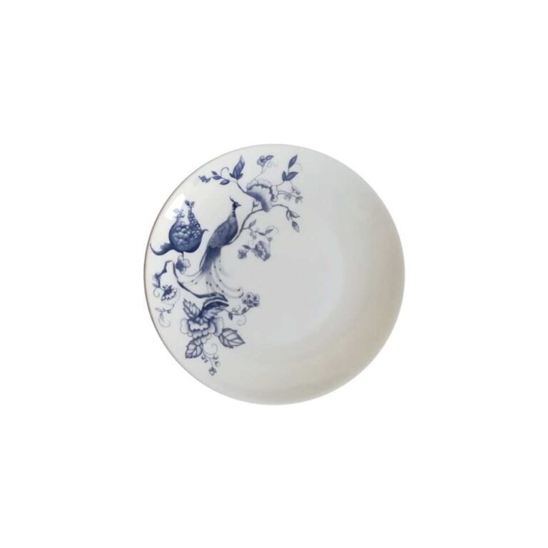 Luxury Blue White Peacock Floral Bone China Dinnerware Set