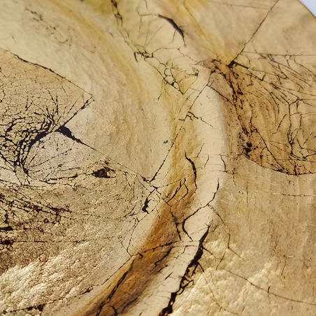 Vintage Gold Crackle Art Glass Charger Plate