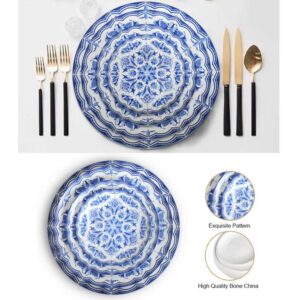 Vintage Blue & White Porcelain Dinnerware Set