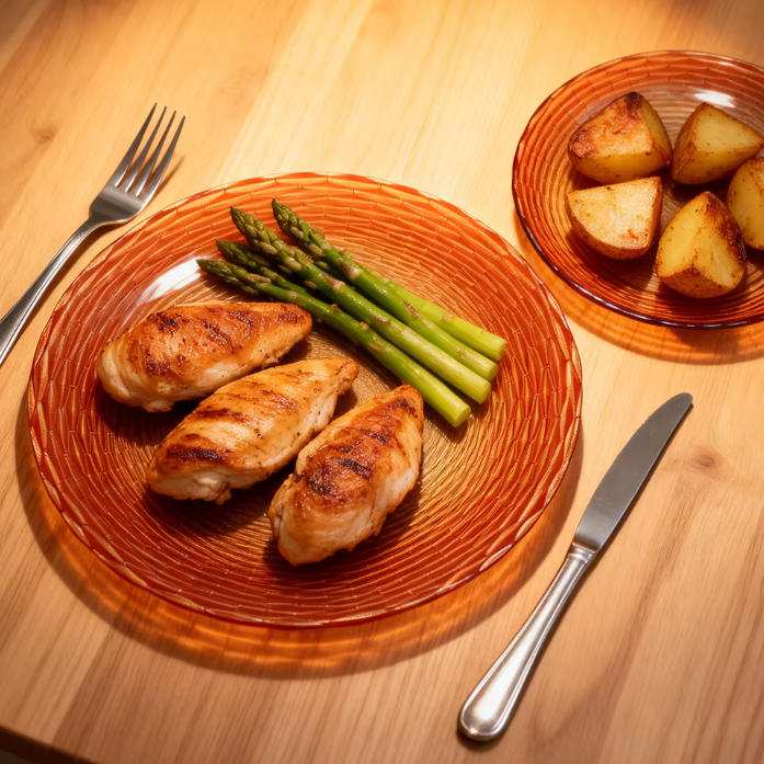 Warm Brown Woven Texture Glass Charger Plate