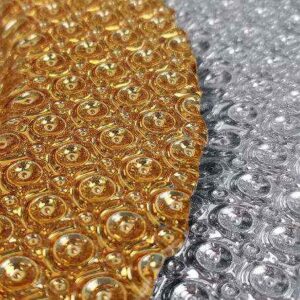 Luxury Full Gold Beaded Glass Charger Plate