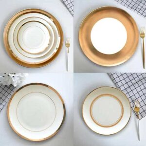 Classic Double Gold Rimmed Bone China Dinnerware Set