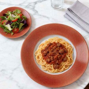 Luxury Iridescent Concentric Ribbed Glass Charger Plate