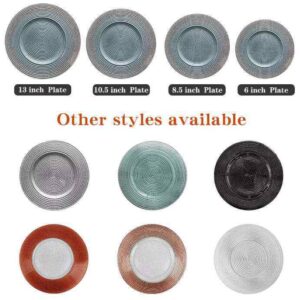 Luxury Iridescent Concentric Ribbed Glass Charger Plate