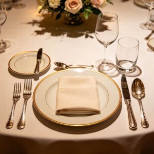Banquet Dinnerware Setup