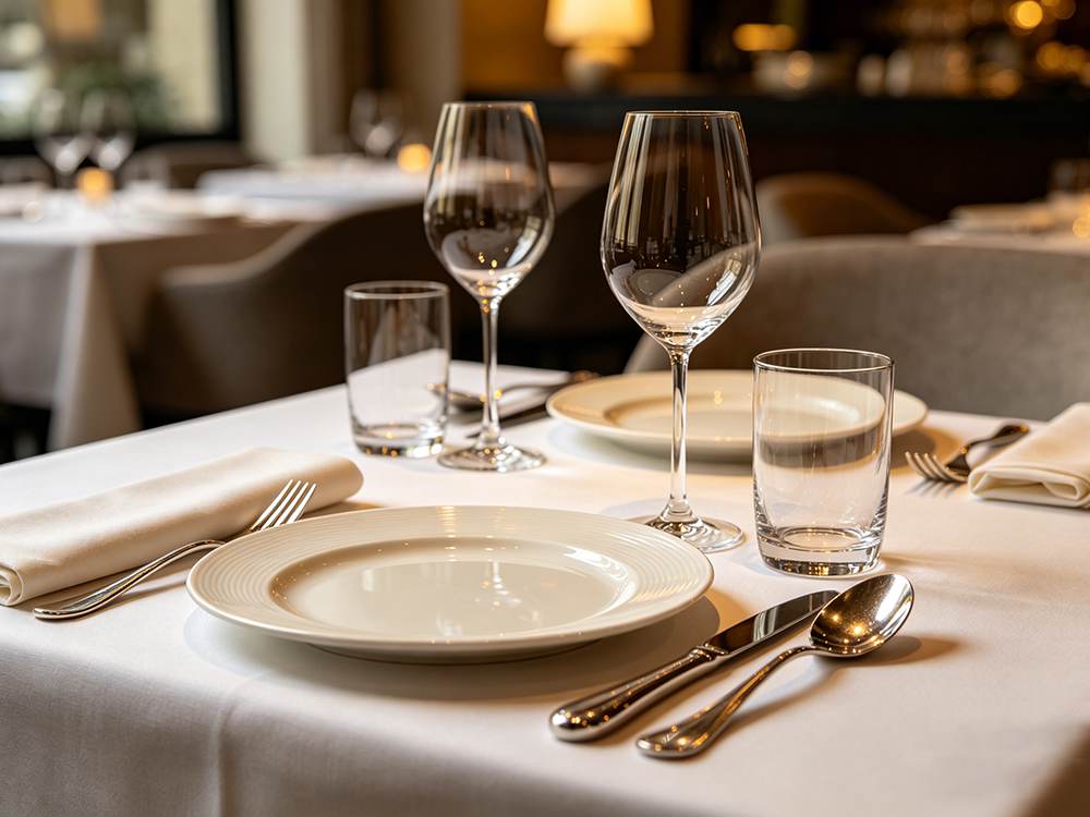 Match Dinnerware, Flatware, and Glassware for Restaurant