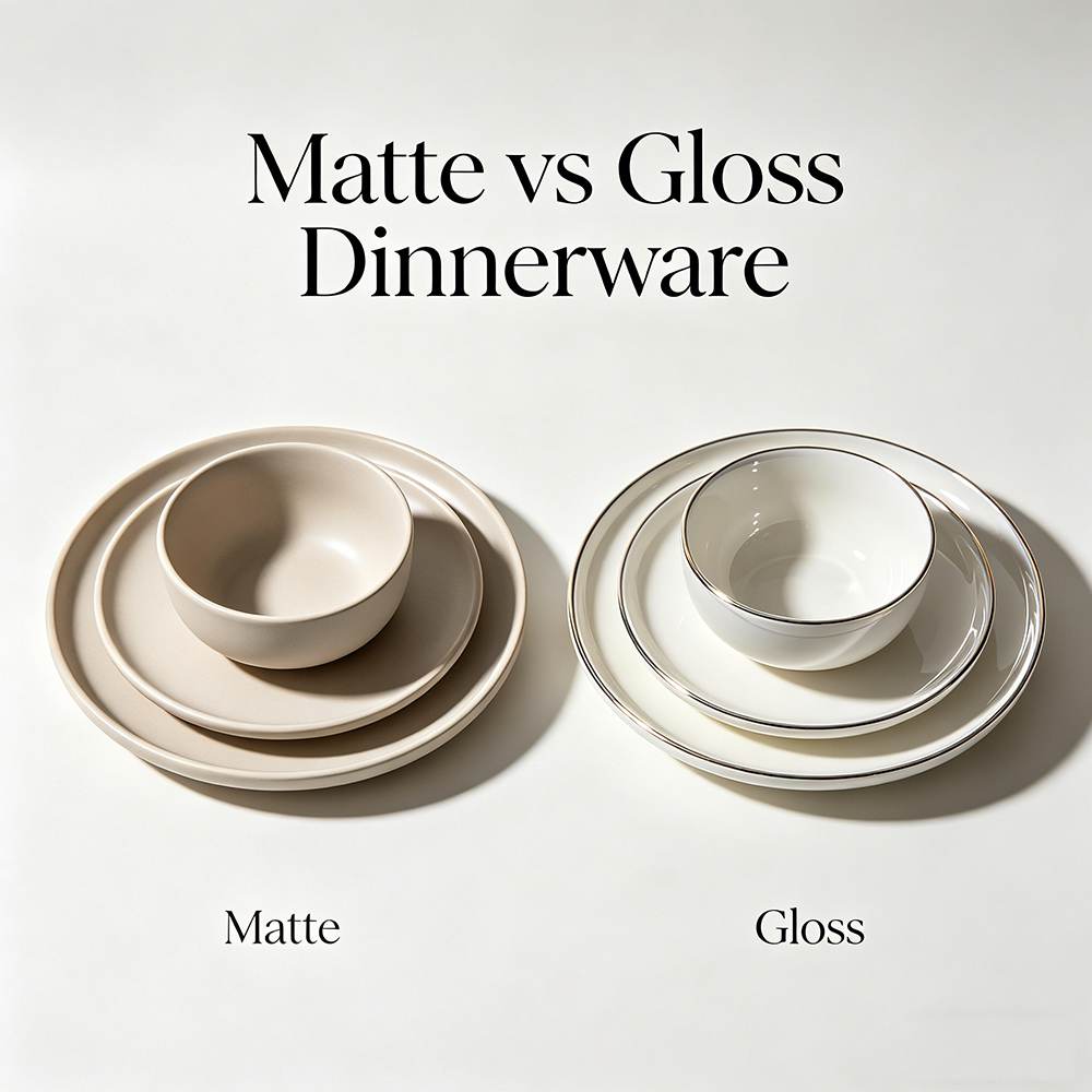 matt vs gloss dinnerware
