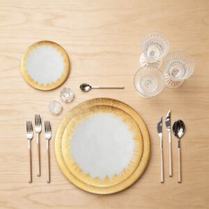 Luxury Gold Foil Radial Glass Charger Plate