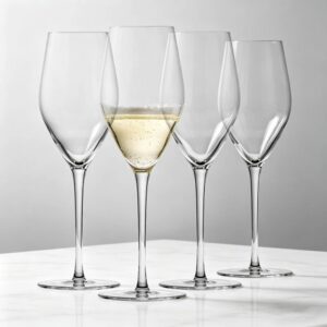 Minimalist Transparent Lead-Free Crystal Sparkling Wine Glasses Set