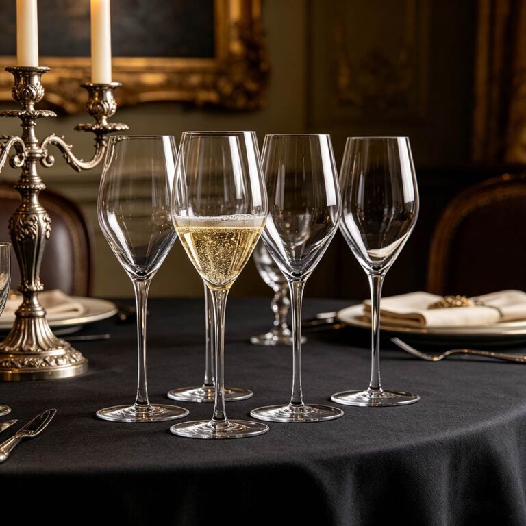 Minimalist Transparent Lead-Free Crystal Sparkling Wine Glasses Set