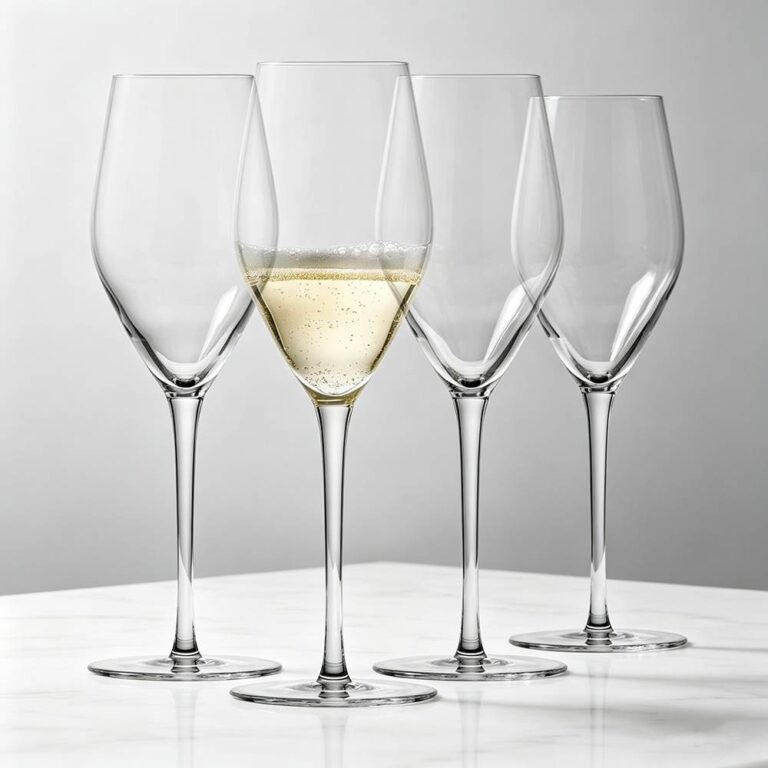 Minimalist Transparent Lead-Free Crystal Sparkling Wine Glasses Set