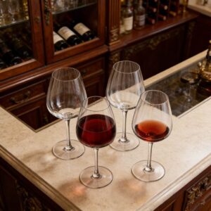 Minimalist Transparent Crystal Wine Glass Set