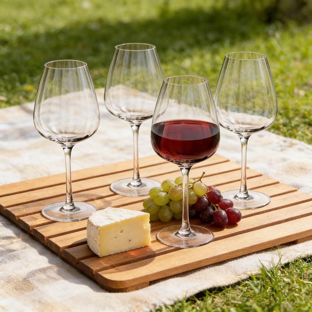 Minimalist Transparent Crystal Wine Glass Set 