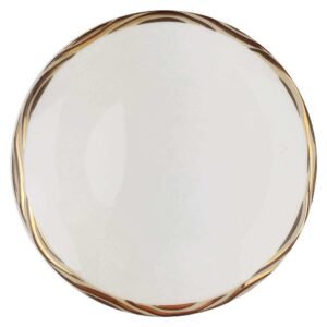 Luxury Gold Wavy Patterned Bone China Dinnerware Set