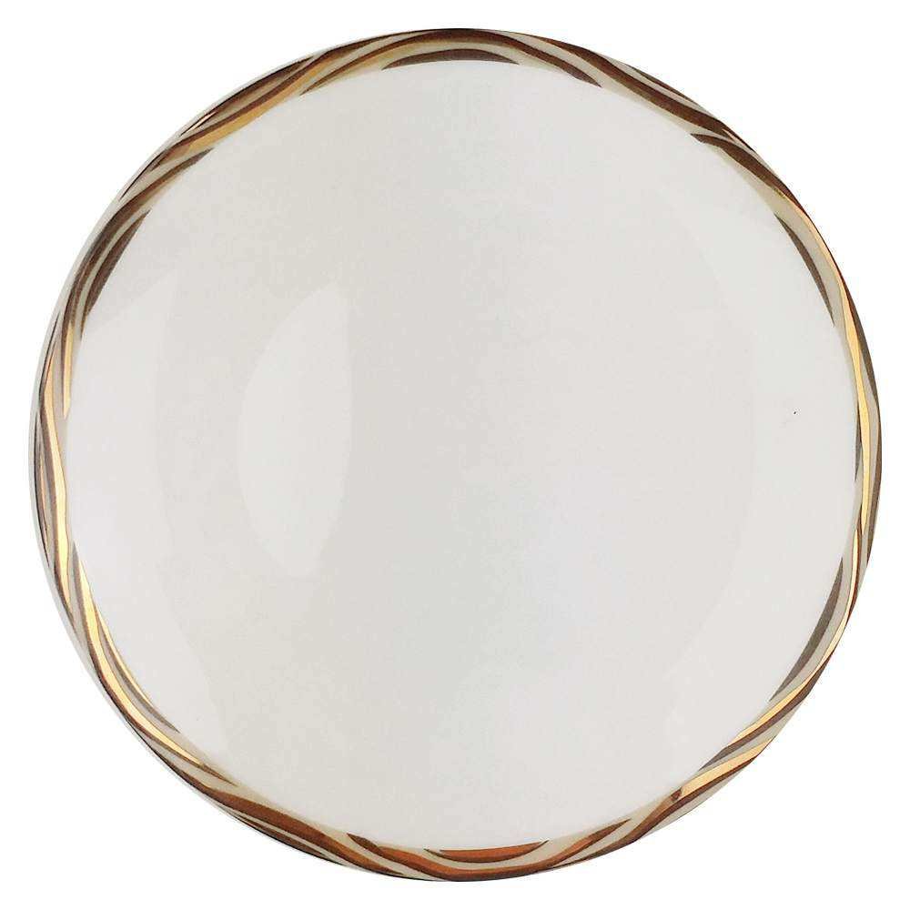 Luxury Gold Wavy Patterned Bone China Dinnerware Set
