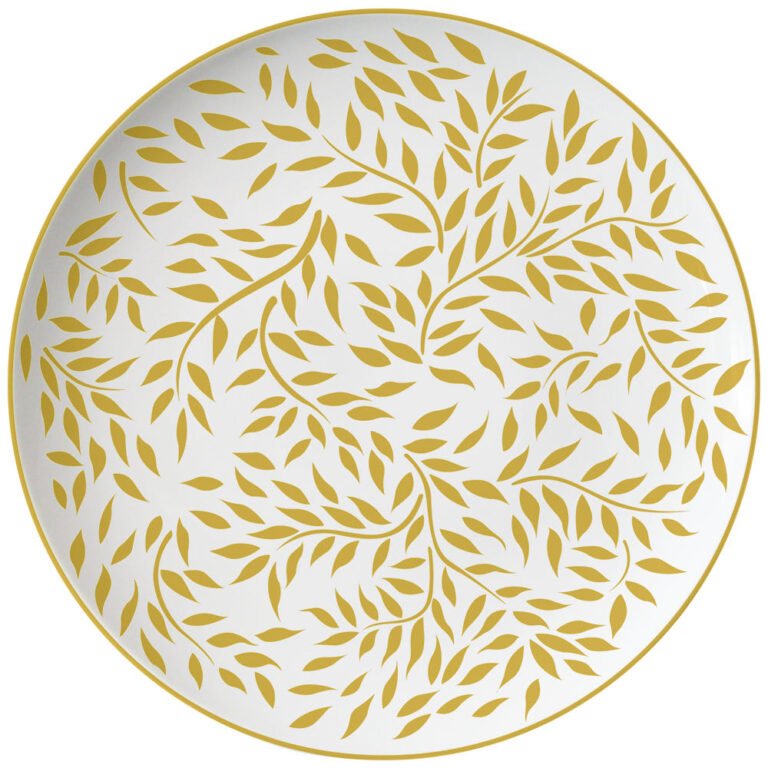 Luxury Golden Leaf Vine Bone China Dinnerware Set