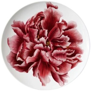 New Chinese Wealthy Red Peony Bone China Dinnerware Set