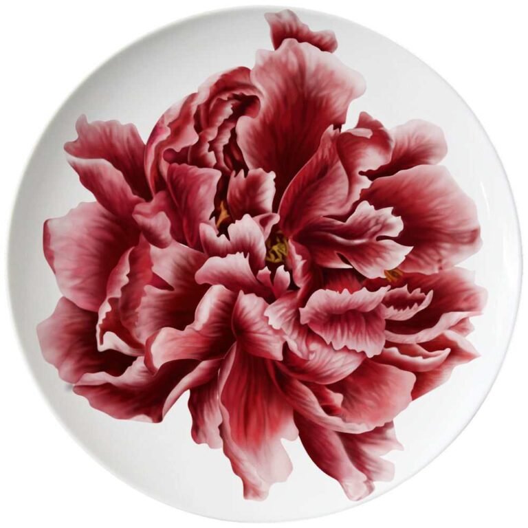 New Chinese Wealthy Red Peony Bone China Dinnerware Set