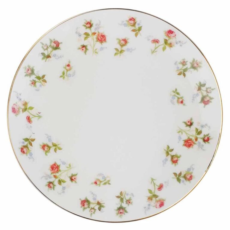 British Country-Style Rose Gold Rimmed Bone China Dinnerware Set