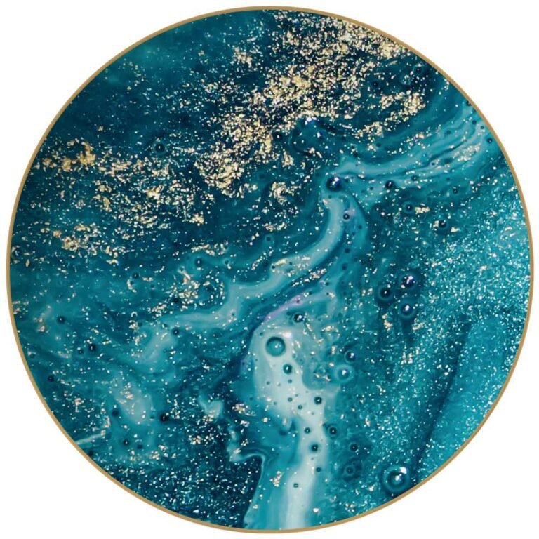 Luxury Ocean Gold Flow Patterned Bone China Dinnerware Set