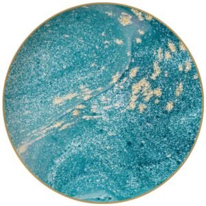 Luxury Ocean Gold Flow Patterned Bone China Dinnerware Set