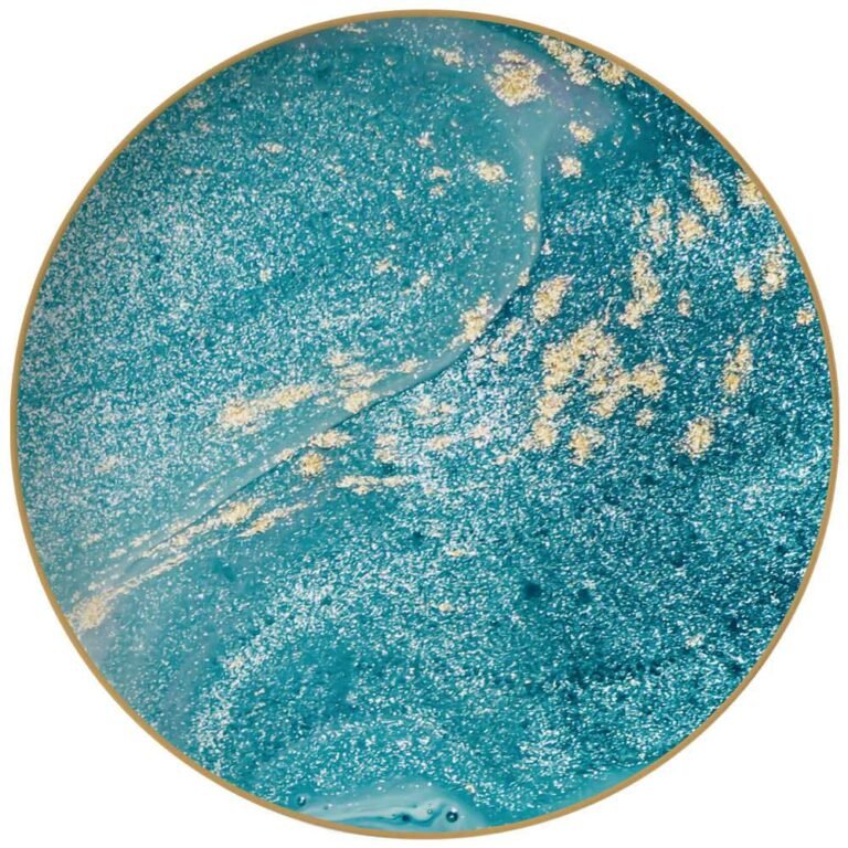 Luxury Ocean Gold Flow Patterned Bone China Dinnerware Set